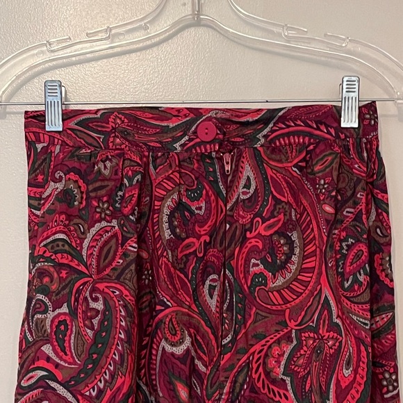 Vintage Paisley Print Women's Skirt β Red & Pink (Size 10) β€οΈπ - Picture 6 of 7